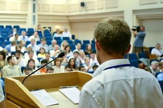 student giving a speech